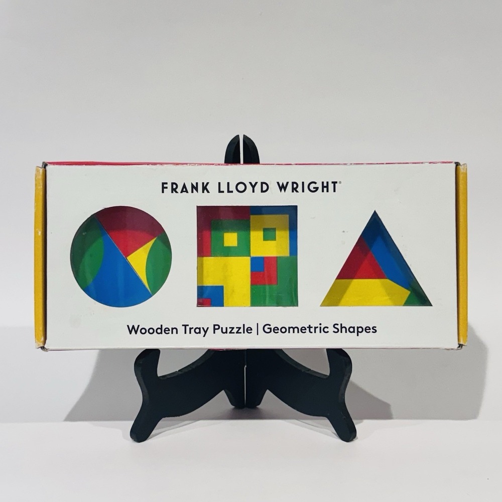 Frank Lloyd Wright Geometric Shapes Wooden Tray Puzzle‎ - Mudpuppy